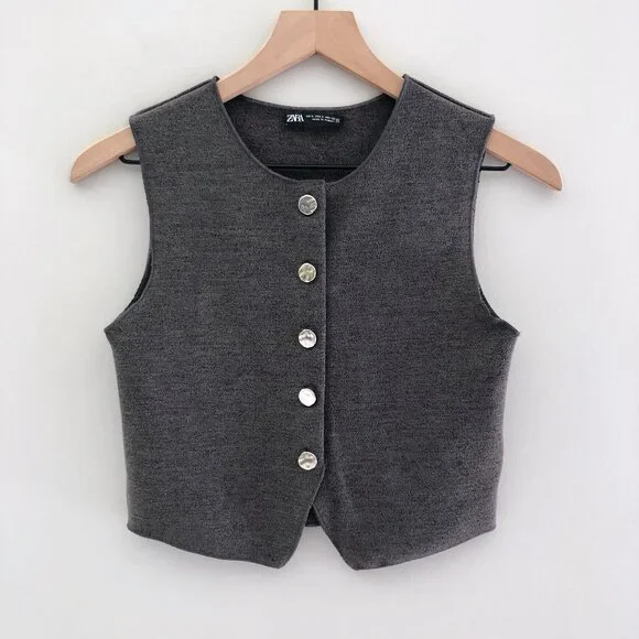 ZARA Stretch Knit Vest Top - Picture 1 of 3
